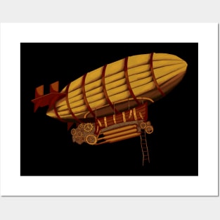 Retro airship Posters and Art